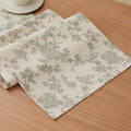 French Pastoral Farmhouse Table Runners, 13x36 Inch Green | 100% Organic Cotton by Unknown