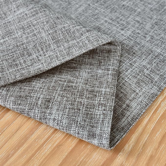 NEWISHER Reversible Double Layer Table Runner Faux Linen Fabric 13x36inch | - Image 4