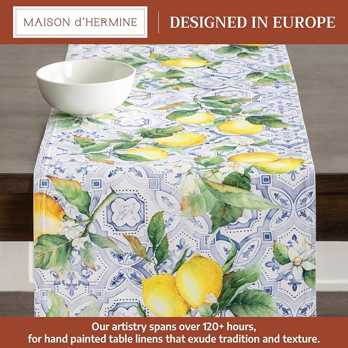 Maison d' Hermine Table Runner 100% Cotton 14.50" x 72" | Table Runners 72 - Image 2