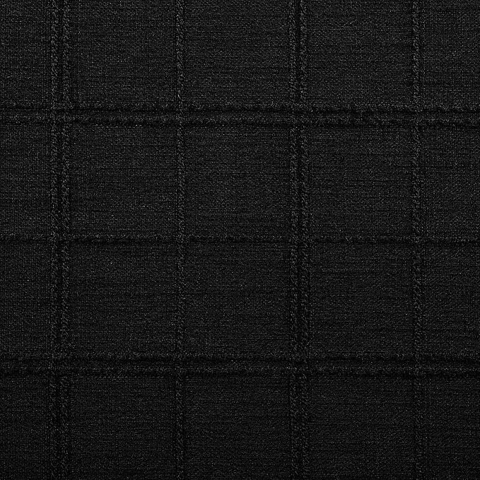 Linen Checked Farmhouse Table Runner, 13x36 Inches Black | Raised Grid Design - Image 6