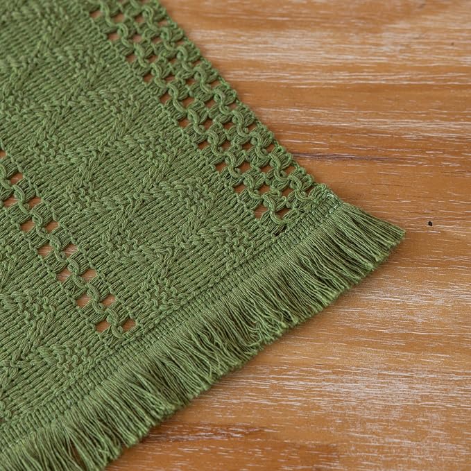 Keketoarrange Boho Macrame Table Runner 12x72 Inch | Woven Burlap Rustic Runner - Image 8