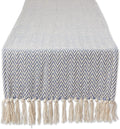 DII Woven Basic Tabletop Collection, Chevron Table Runner, Stone Blue by DII