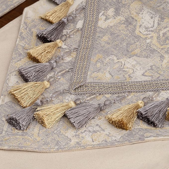 Loom and Mill Luxury Elegant Damask Table Runner 108 inches Long, 13x108 inch - Image 5