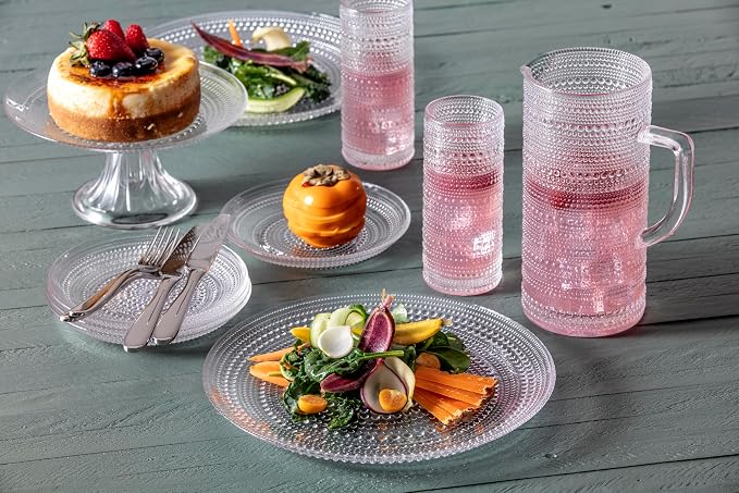 Fortessa Jupiter Hobnail Glass, 10.5" Dinner Plate - Image 3