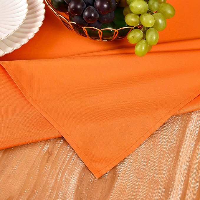 MEANMOY Orange Table Runner 90 Inches Long Waterproof Table Runners | Washable - Image 5
