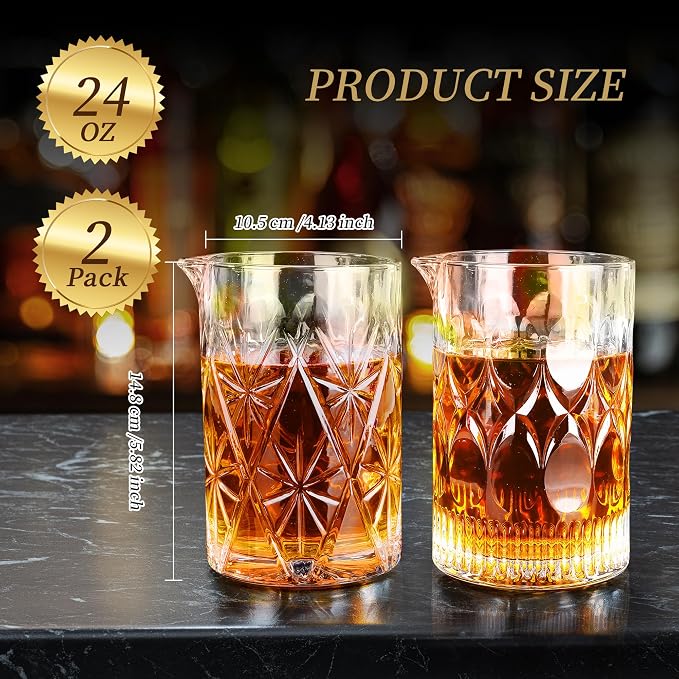 24 Oz Cocktail Mixing Glass Stirring Glasses - Image 2