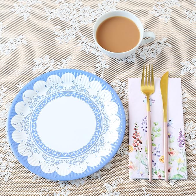 Talking Tables Afternoon Tea Vintage Floral Paper Plates Pack of 24 Truly - Image 6