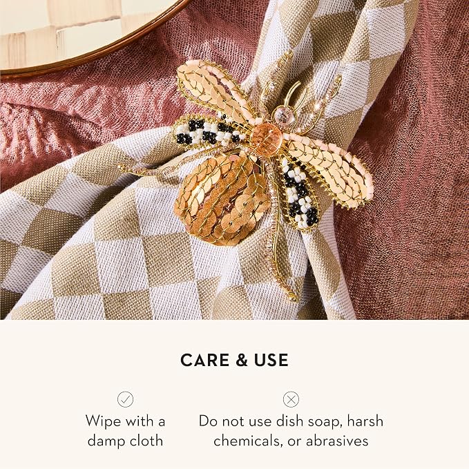 MACKENZIE-CHILDS Napkin Ring, Queen Bee | Handcrafted design, made from brass - Image 5