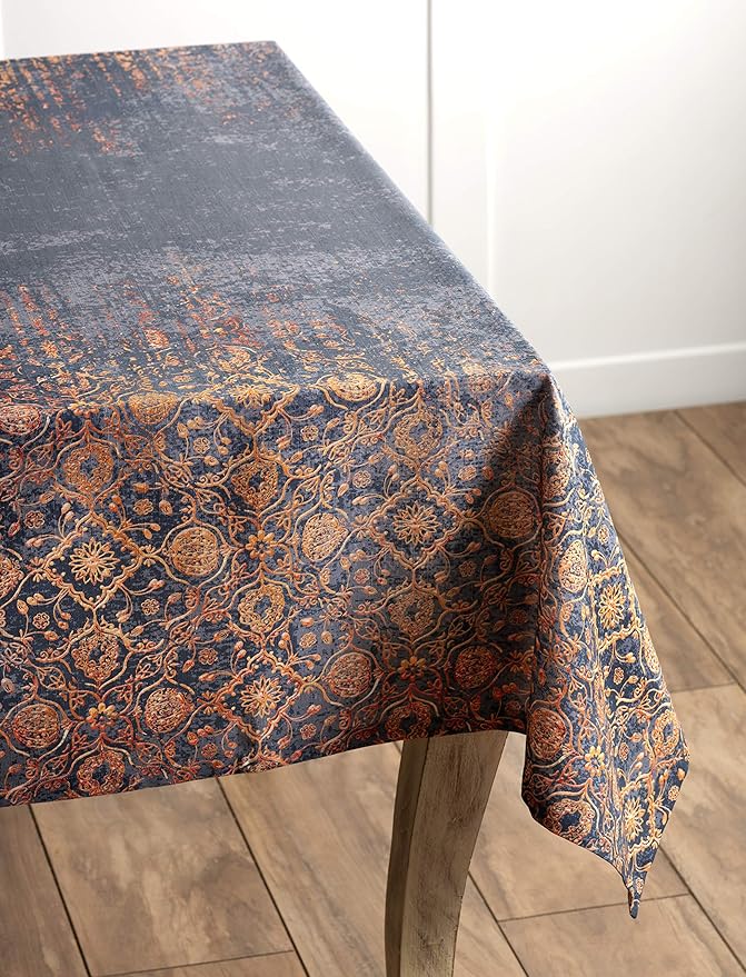 Maison d' Hermine Table Cloth Square Table 100% Cotton 54 x 54 Inches Fall Tablecloth Reusable Everyday Use for Thanksgiving Christmas Decorations Dining Farmhouse Party (Imperfection)