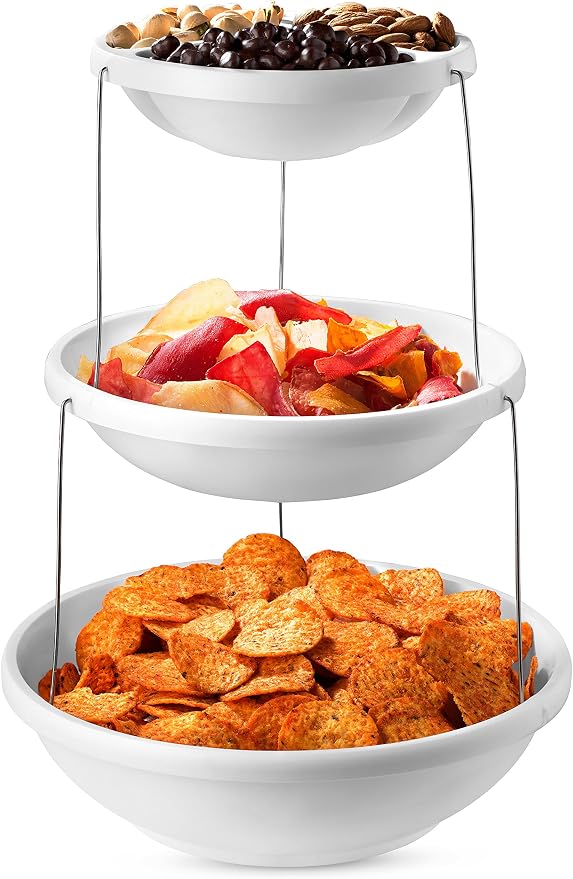 Masirs 3-Tier Collapsible Bowl: Decorative Design Folds by Masirs