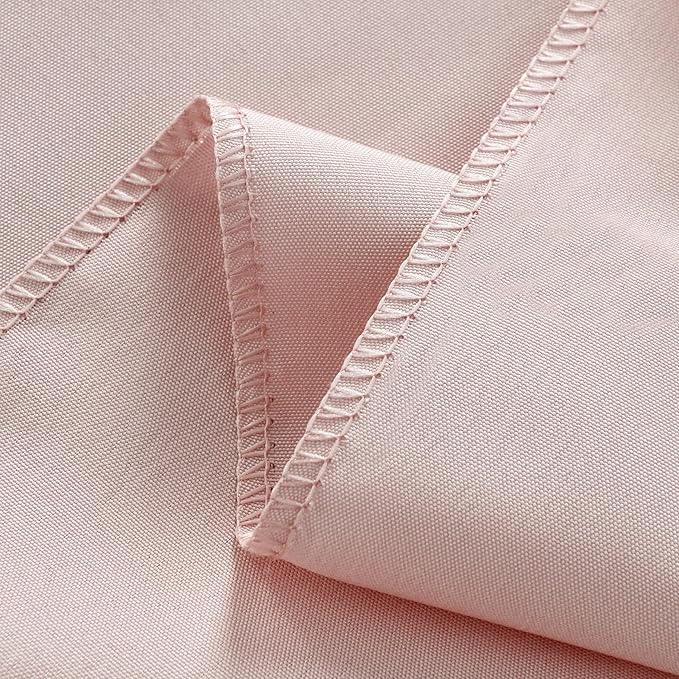 2-Pack 60x84 inch Dusty Pink Table Cloths, Solid Stain and Wrinkle Resistant Oblong Tablecloth, Premium Plain Weave Polyester Fabric Rectangle Table Linen Covers for Hotel, Banquet