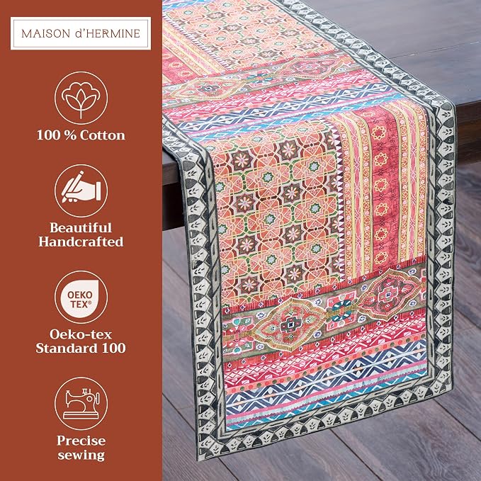 Maison d' Hermine Table Runner 100% Cotton 14.50" x 72" | Table Runners 72 - Image 2