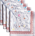 Maison d' Hermine Cloth Napkins Set of 4 100% Cotton for Thanksgiving Christmas Decorations Everyday Reusable Square Fall Napkins Cloth Washable Dinner Party (Fairy Christmas, 20"x20")