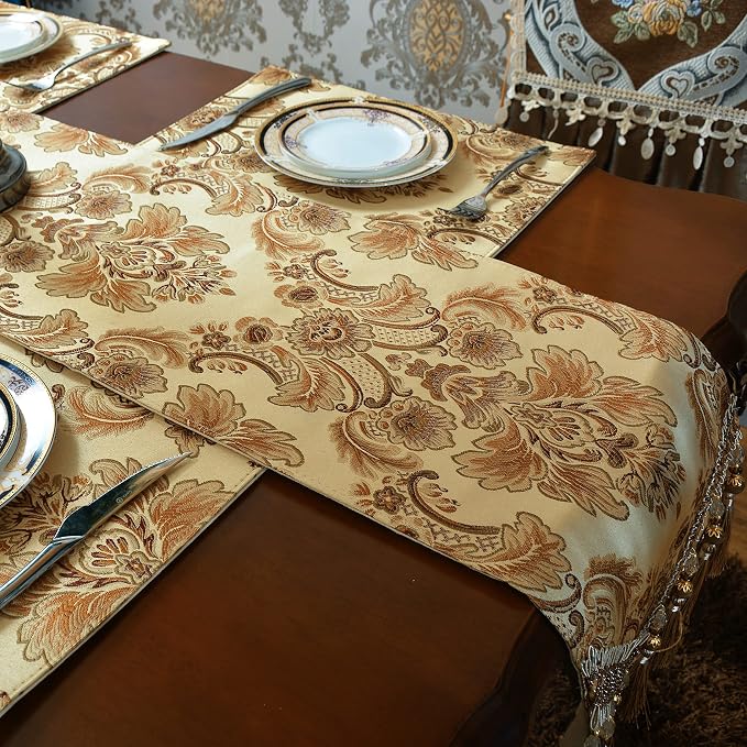 Luxury Velvet Gold Table Runner 48 Inches Long - Image 8