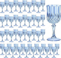7OZ Plastic Wine Glasses, Reusable Vintage Goblets Unbreakable Drinking Glasses by Unknown