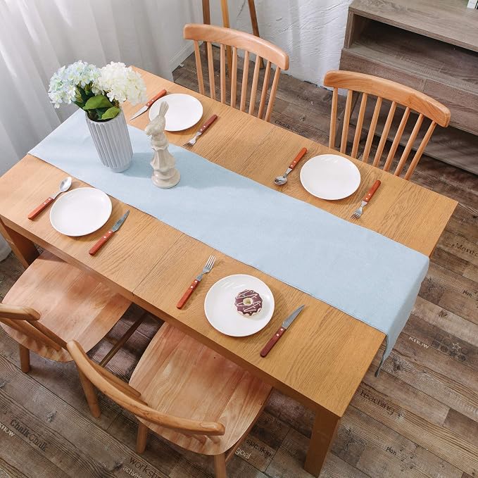 Soft Caddice Faux Linen Table Runner eco-Friendly Fabric Handcrafted Runner - Image 6