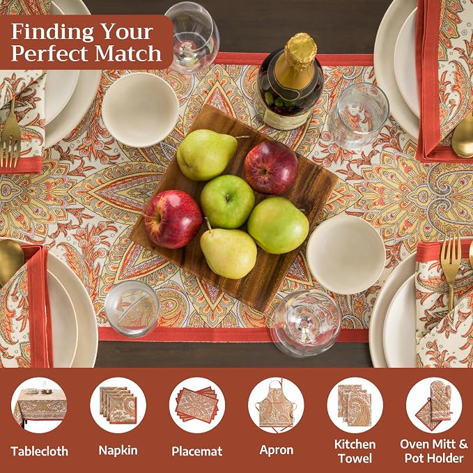 Maison d' Hermine Table Runner 100% Cotton 14.50" x 72" | Table Runners 72 - Image 4