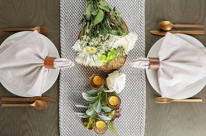DII Woven Basics Collection 100% Cotton Knit Table Runner - Image 6