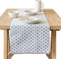 Over&Back 18x108 Hand-Blocked Printed Cotton Table Runner by overback