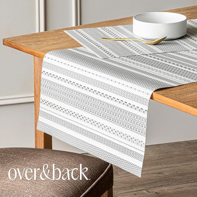 Over&Back 18x90 Reversible Striped Table Runner - Image 6