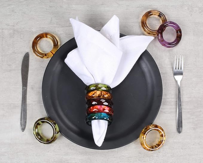 ALPHA Living HOME Napkin Rings Set of 12 - Image 5