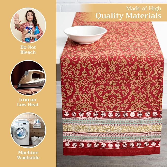 Maison d' Hermine Table Runner 100% Cotton 14.50" x 72" | Table Runners 72 - Image 3