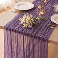 8 Pack Dusty Purple Cheesecloth Table Runner 120 Inch Boho Wedding Decor | by Fixwal
