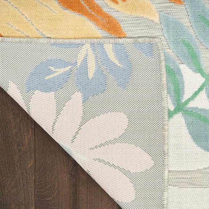 Nourison Home Suncoast Multicolor 2' x 6' Area Rug - Easy Clean, Non Shedding, Bed Room, Living Room, Dining Room, Kitchen (6' Runner)