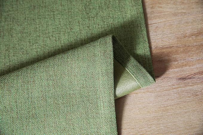Burlap Style Farmhouse Table Runner, 14x36 Inches Grass Green | Thick Durable - Image 7