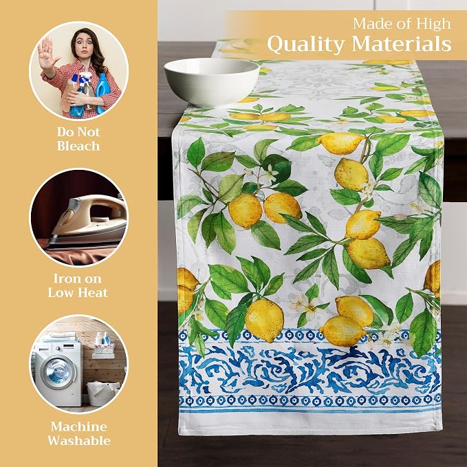 Maison d' Hermine Table Runner 100% Cotton 14.50" x 108" | Table Runners 108 - Image 3