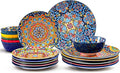 18 Pieces Dinnerware Sets, Porcelain Dishes Set by Romatlink