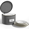Sorbus China Storage Containers – Dinnerware Organizer for Dessert Plates with Lid (Holds Service for 12) with Felt Protectors – 7.25" x 5"