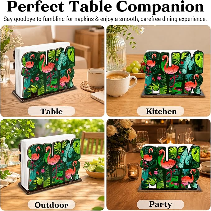 Summer Decor Wood Napkin Holder - Image 6