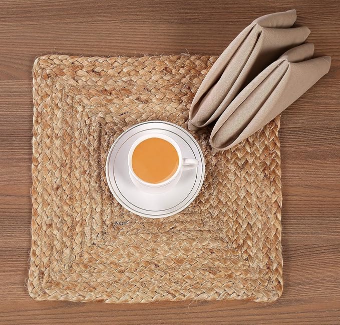 The Home Talk Jute Cotton Hand Woven Table Runner/Placemats - Image 4