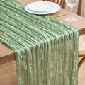 Asee'm Sage Green Cheesecloth Table Runner Summer 10FT Gauze Boho Sheer | by Aseem