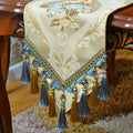 Extra Luxury Velvet Khaki Table Runner 72 Inches Long by NYSMXF