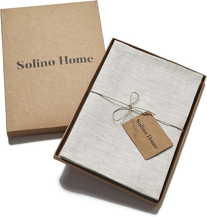 Solino Home Linen Cloth Napkins Set of 4-100% Pure Linen Oyster Grey Dinner Napkins 20 x 20 Inch for Spring, Easter - Athena, Handcrafted and Machine Washable