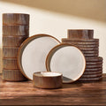 Stoneware Dinnerware Sets, Reactive Glaze Dishes Set by FamiwarePremium