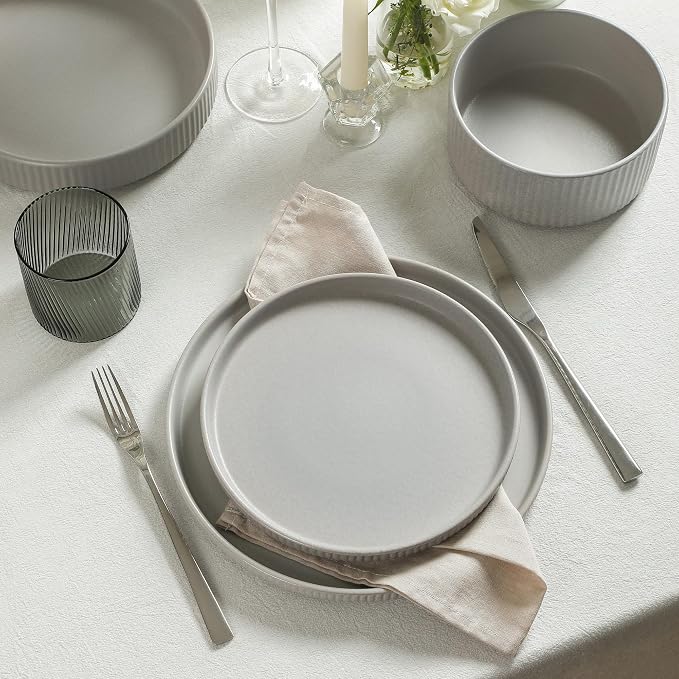 Stone Lain Haven Modern Stoneware 4 Piece Salad Plates Sets, Dish Set - Image 3