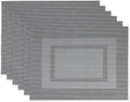 DII PVC Tabletop Collection Woven Indoor/Outdoor, Placemat Set, 6 Piece by DII