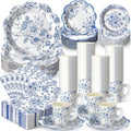 Pickmesh 252 Pcs Blue Floral Tea Party Supplies by Pickmesh