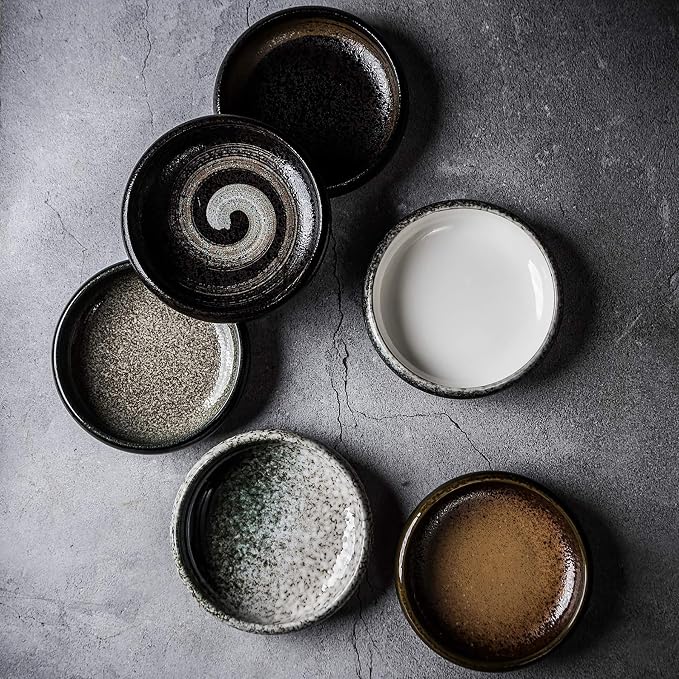 Uaral Appetizer Plate, Salad Plate, Stoneware Serving Dishes, Japanese Side - Image 6