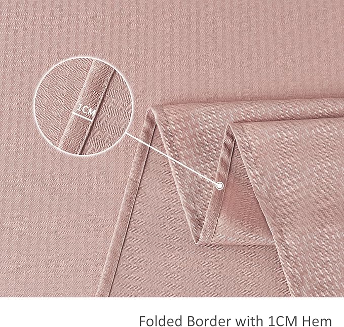 maxmill Tablecloth Weaved Texture Stain Resistant Waterproof, Wrinkle Resistant Washable Table Cloth, Fabric Table Cover for Dining Room, Indoor Outdoor Use, Rectangle 70 x 120 Inch, Pale Blush