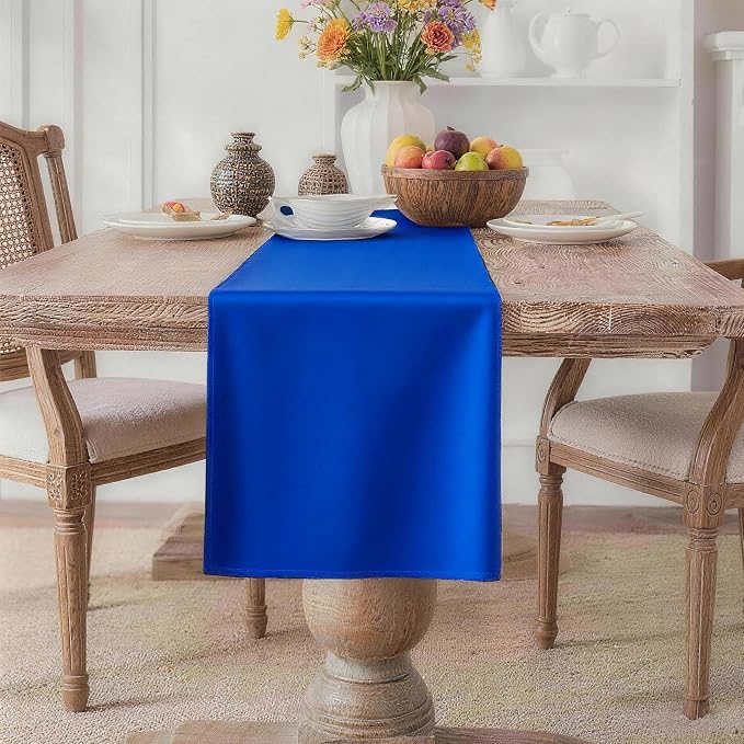 MEANMOY Royal Blue Table Runner 108 Inches Long Waterproof Table Runners | by MEANMOY