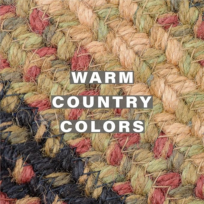 Homespice Highland Jute Braided Rope Coasters 4", Warm Lodge and Cabin Decor, Set of 6, Multicolor - Durable, Absorbs Moisture, Easy to Clean and Protects Furniture