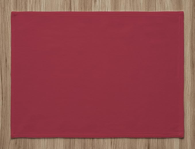 Calicot Placemats Set of 6 100% Cotton Washable Cloth Place Mats, Reusable Table Mats for Spring/Summer & Thanksgiving Christmas Decorations Kitchen Dining Party Wedding (Reddish Brown, 13" x 19")