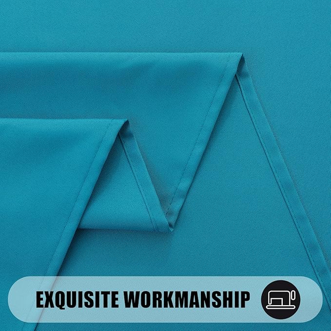 Smiry Rectangle Table Cloth, Waterproof Anti-Scratch Polyester Tablecloth, Decorative Washable Fabric Table Cover for Dining, Buffet, Parties and Outdoor, 60x102, Teal