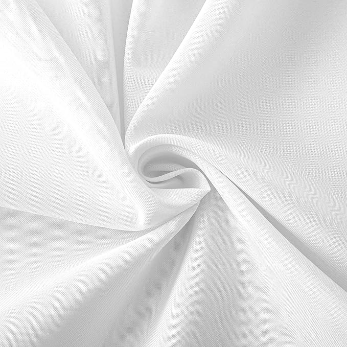 HolidayIdeas Fitted Table Covers for 6 Foot Tables - 72 x 30 Inch - 2 Pack Rectangle Table Clothes Versatile Fabric Table Cover for Folding Table, Parties, Holiday Dinner, Trade Show (White)