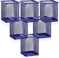 Segarty Pen Cup Holder, 6 Pack Square Dark Blue Pen Holder by Segarty