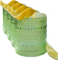 Kate Aspen Sage Green Hobnail Beaded Drinking Glasses Set of 6-10 oz Vintage by KateAspen